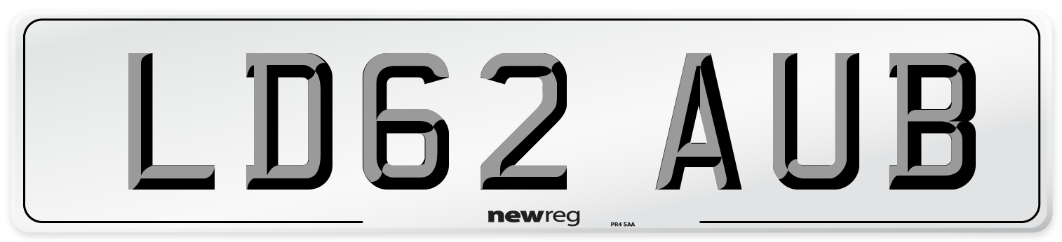 LD62 AUB Number Plate from New Reg